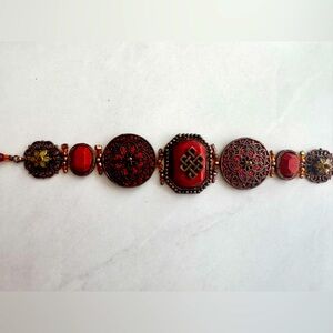 Vintage Red and bronze bracelet